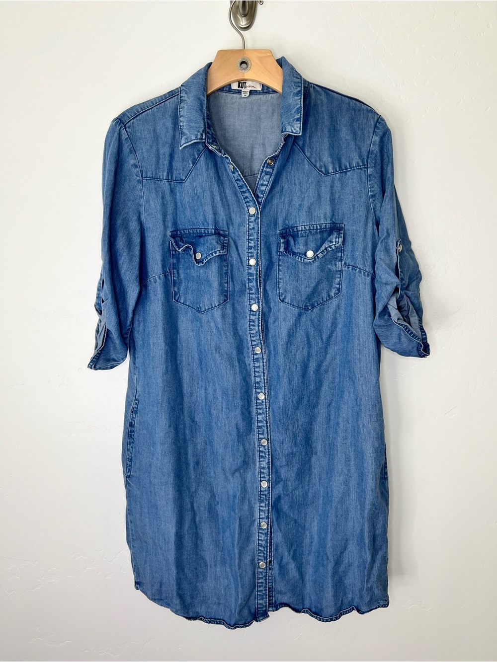 Kut from the Kloth Light Blue Denim Shirtdress